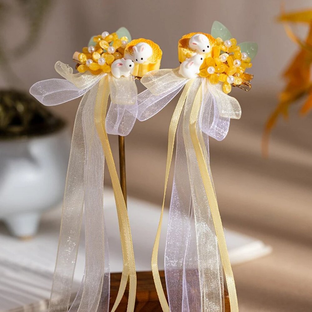NewHanfu Osmanthus Delight Rabbit Hairclips